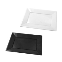Bandejas rectangulares blancas 33 x 22,5 cm - Maxi Products - 25 unidades