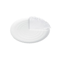 Bandeja con blonda redonda blanca de 30 cm - Maxi Products - 1 unidad