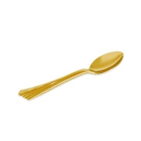 Cucharas metalizadas doradas de 16 cm - Maxi Products - 15 unidades