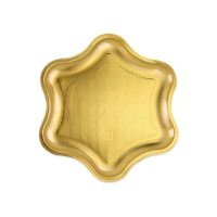 Platos de estrella metalizados de 25 cm - Maxi Products - 4 unidades