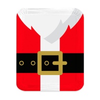 Bandeja rectangular de Papá Noel grande de 31 x 38 cm - 1 unidad