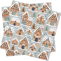 Servilletas de 16,5 x 16,5 cm de casitas y árboles - 20 unidades
