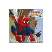 Servilletas de Spiderman de 16,5 x 16,5 cm - 20 unidades