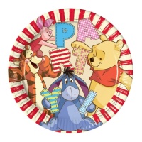 Platos de Winnie de Pooh de 23 cm - 8 unidades