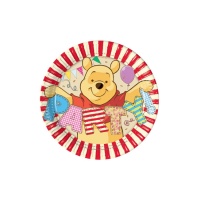 Platos de Winnie de Pooh de 20 cm - 8 unidades