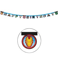Guirnalda feliz cumpleaños de los Vengadores