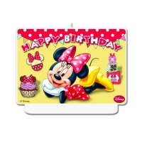 Vela decorativa de Minnie Café de 7 x 9 cm - 1 unidad