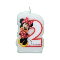Vela número 2 de Minnie Mouse de 4 x 7 cm - 1 unidad