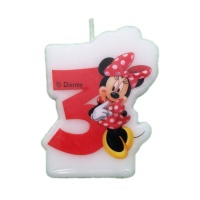 Vela número 3 de Minnie Mouse de 4,5 x 6,5 cm - 1 unidad