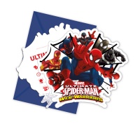 Invitaciones de Spiderman - 6 unidades