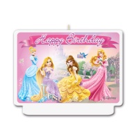 Vela decorativa de las Princesas Disney de 7 x 9 cm - 1 unidad