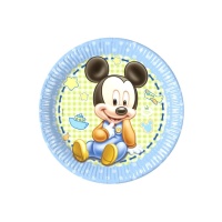 Platos de Mickey Baby de 23 cm - 8 unidades