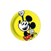 Platos de Mickey Vintage de 20 cm - 8 unidades