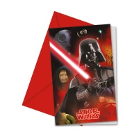 Invitaciones de Star Wars Darth Vader - 6 unidades