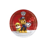 Platos de la Patrulla Canina en acción de 20 cm - 8 unidades