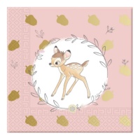 Servilletas de Bambi de 16,5 x 16,5 cm - 20 unidades