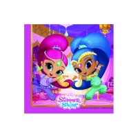 Servilletas de princesas Shimmer and Shine de 16,5 x 16,5 cm - 20 unidades