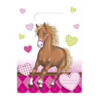 Bolsas de Caballo Rosa - 6 unidades