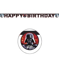 Guirnalda Feliz cumpleaños de Star Wars - 1,6 m