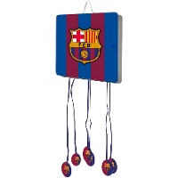Piñata de FC Barcelona cuadrada blaugrana de 40 x 40 cm