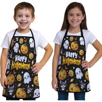 Delantal de Happy Halloween con calabazas y fantasmas infantil