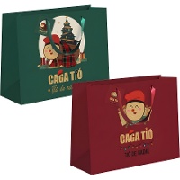 Bolsa regalo de 35 x 28 x 15 cm de Tió de Nadal - 1 unidad