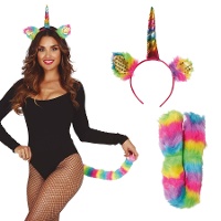 Conjunto de unicornio colorido