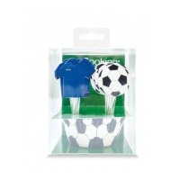 Cápsulas para cupcakes de Fútbol con picks - Scrapcooking - 24 unidades