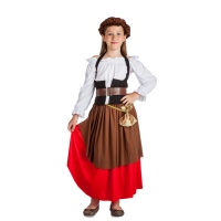 Disfraz de mesonero medieval para niña