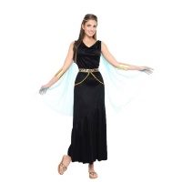 Disfraz de griego dorado y negro para mujer