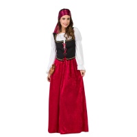 Disfraz de posadera medieval para adulta