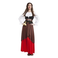 Disfraz de mesonero medieval para mujer