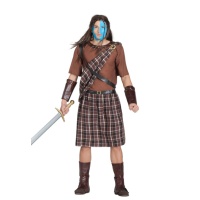 Disfraz de guerrero escocés Wallace para hombre