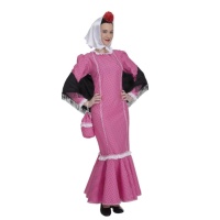 Disfraz de chulapa rosa para mujer