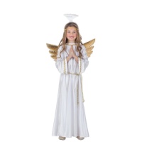Disfraz de ángel con alas doradas infantil