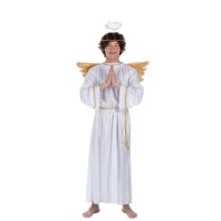 Disfraz de ángel con alas doradas para hombre