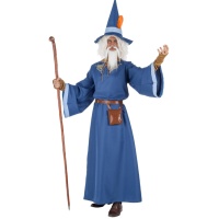 Disfraz de mago azul para hombre
