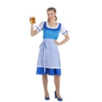 Disfraz de alemán oktoberfest para mujer azul