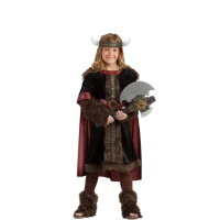 Disfraz de vikingo escandinavo negro para niño