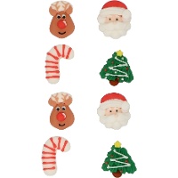 Figuras de azúcar de Merry Christmas - Wilton - 8 unidades