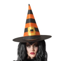 Sombrero de bruja con rayas - 50 cm