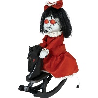 Muñeca de terror animada con luz y sonido
