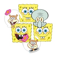 Caretas de Bob Esponja - 6 unidades