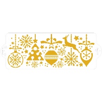Stencil de decoraciones navideñas de 10 x 28 cm - Decora