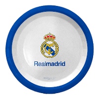 Plato de Real Madrid blanco de 23 cm - 8 unidades