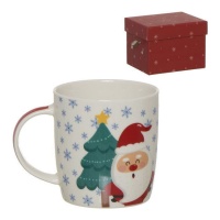 Taza con caja de música de Navidad de 12 x 10 x 9 cm