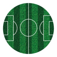 Papel de azúcar de campo de Fútbol de 16 cm