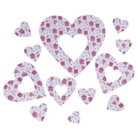 Guirnalda de corazones con regalos - Artis decor - 25 piezas