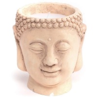 Vela de 15,5 cm con vaso en forma de Buda - DCasa