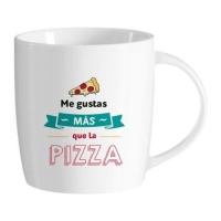 Taza de 350 ml Me gustas más que la pizza